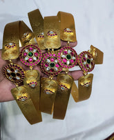 Jadau Flower Pendant Waist belt - WB005